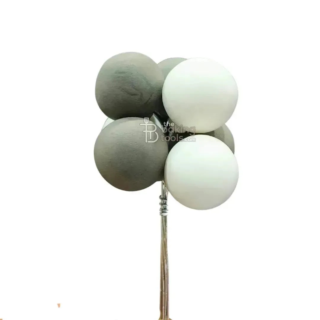 Gray And White Balloon Soft Ball Cake Topper - thebakingtools.com