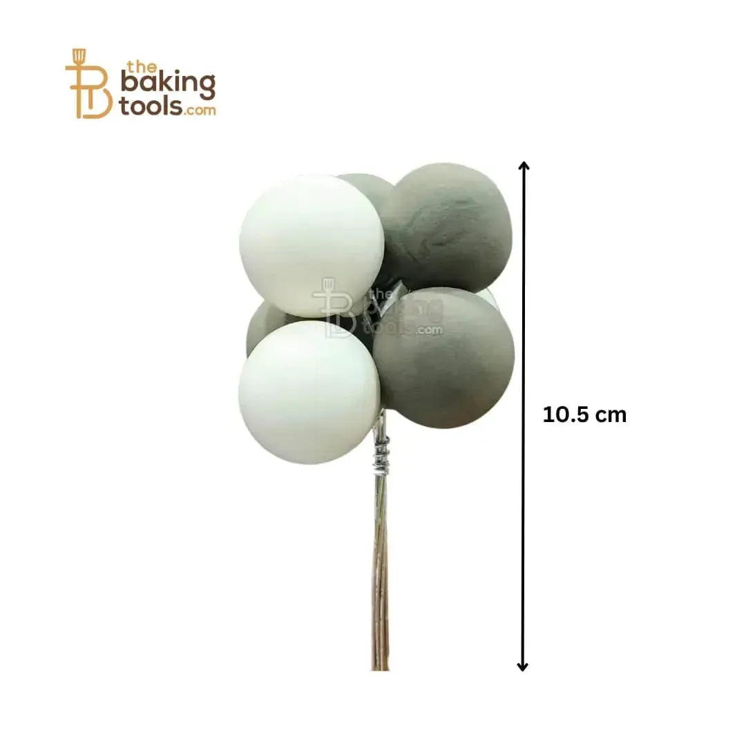 Gray And White Balloon Soft Ball Cake Topper - thebakingtools.com
