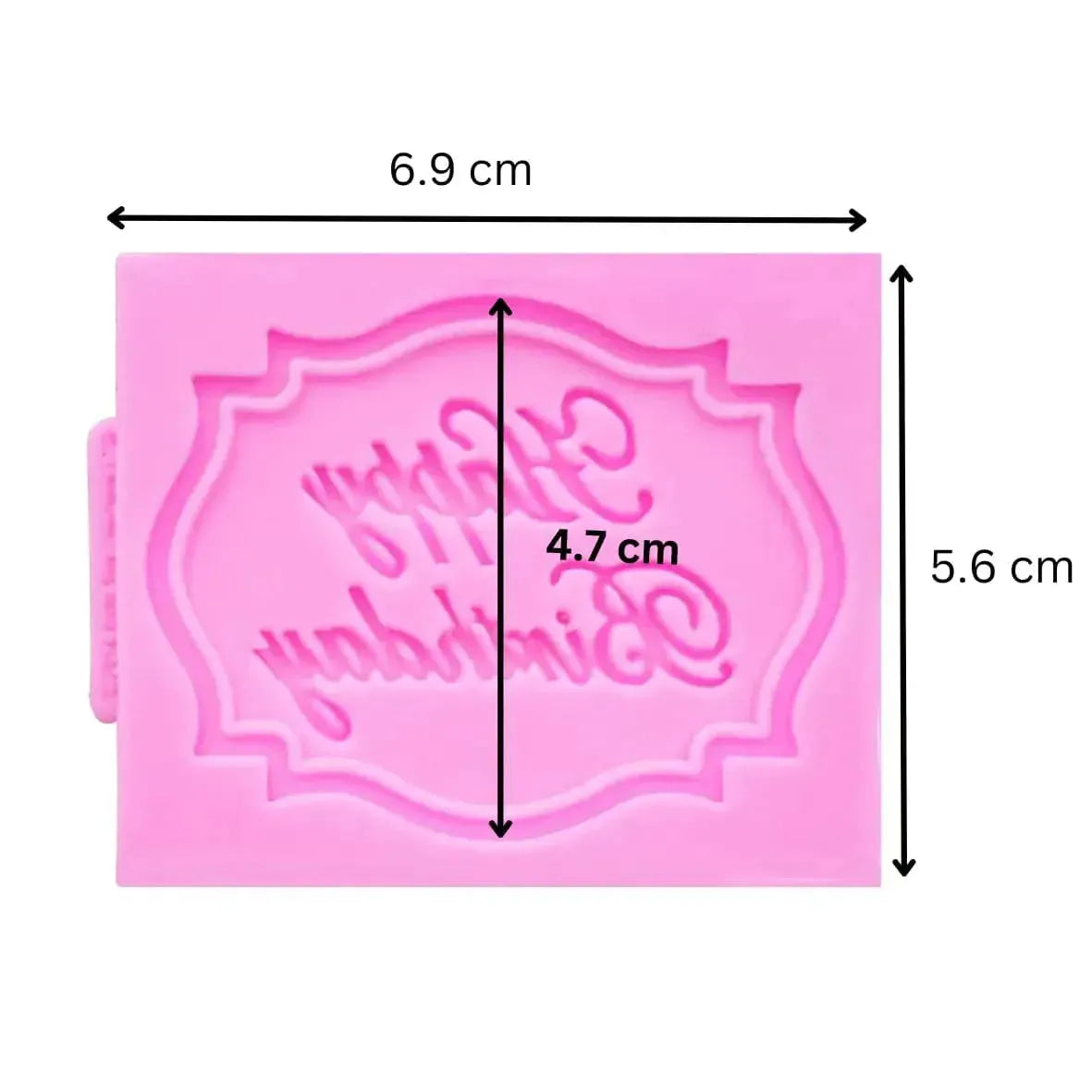 Happy Birthday 1 - Silicone Fondant Gum Paste Mould - thebakingtools.com