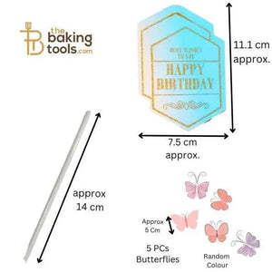 Happy Birthday Cake Topper - 001 - thebakingtools.com