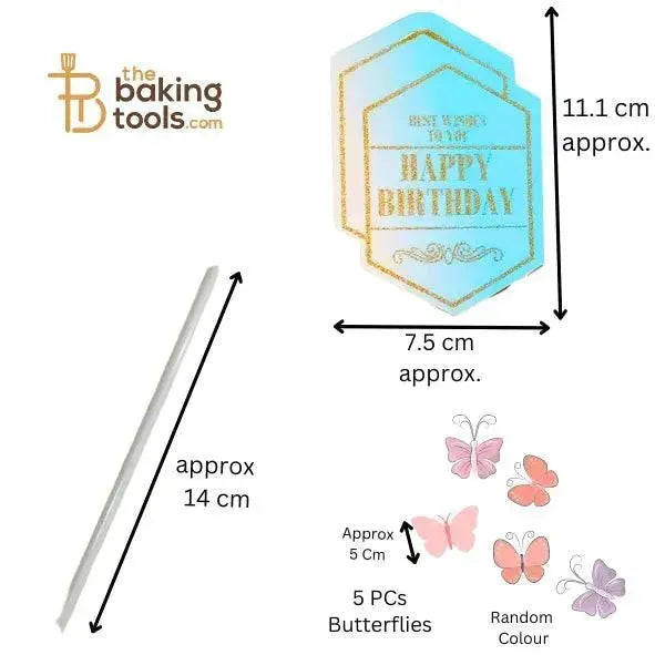 Happy Birthday Cake Topper - 001 - thebakingtools.com