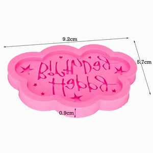Happy Birthday - Silicone Fondant Gum Paste Mould - thebakingtools.com
