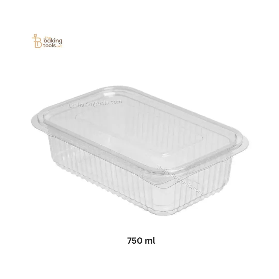 Hinged Pet Container Flat Lid 750 ml Pack of 50 (No COD) - thebakingtools.com