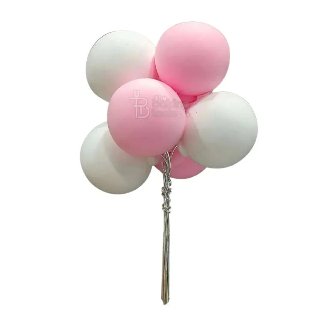 Light Pink And White Balloon Soft Ball Cake Topper - thebakingtools.com