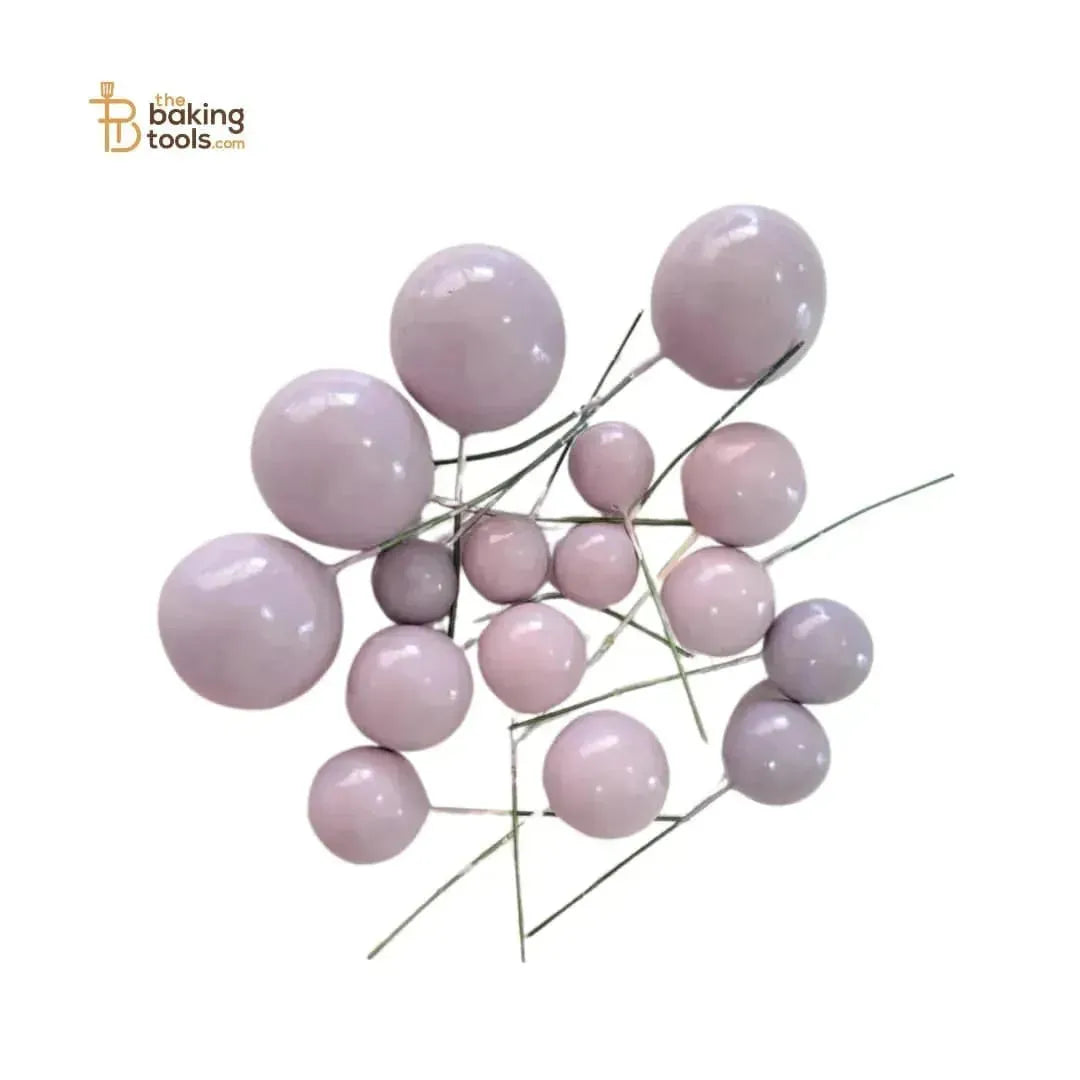 Light Purple Faux Ball Cake Topper - Pack of 20 Pieces - thebakingtools.com