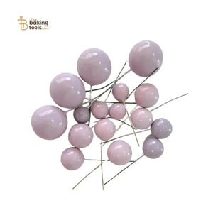 Light Purple Faux Ball Cake Topper - Pack of 20 Pieces - thebakingtools.com