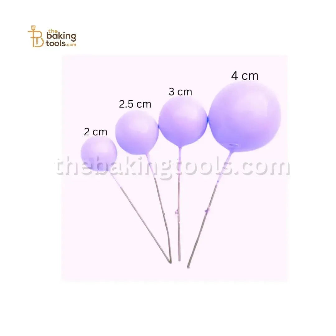 Light Purple Faux Ball Cake Topper - Pack of 20 Pieces - thebakingtools.com