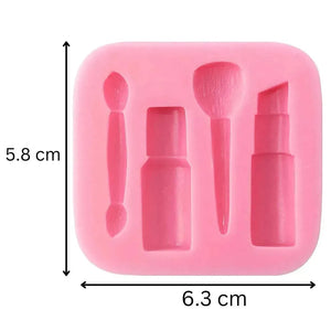 Makeup Themed Silicone Fondant Gum Paste Mould - thebakingtools.com