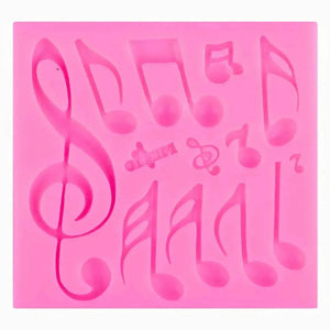 Music Shape - Silicone Fondant Gum Paste Mould - thebakingtools.com