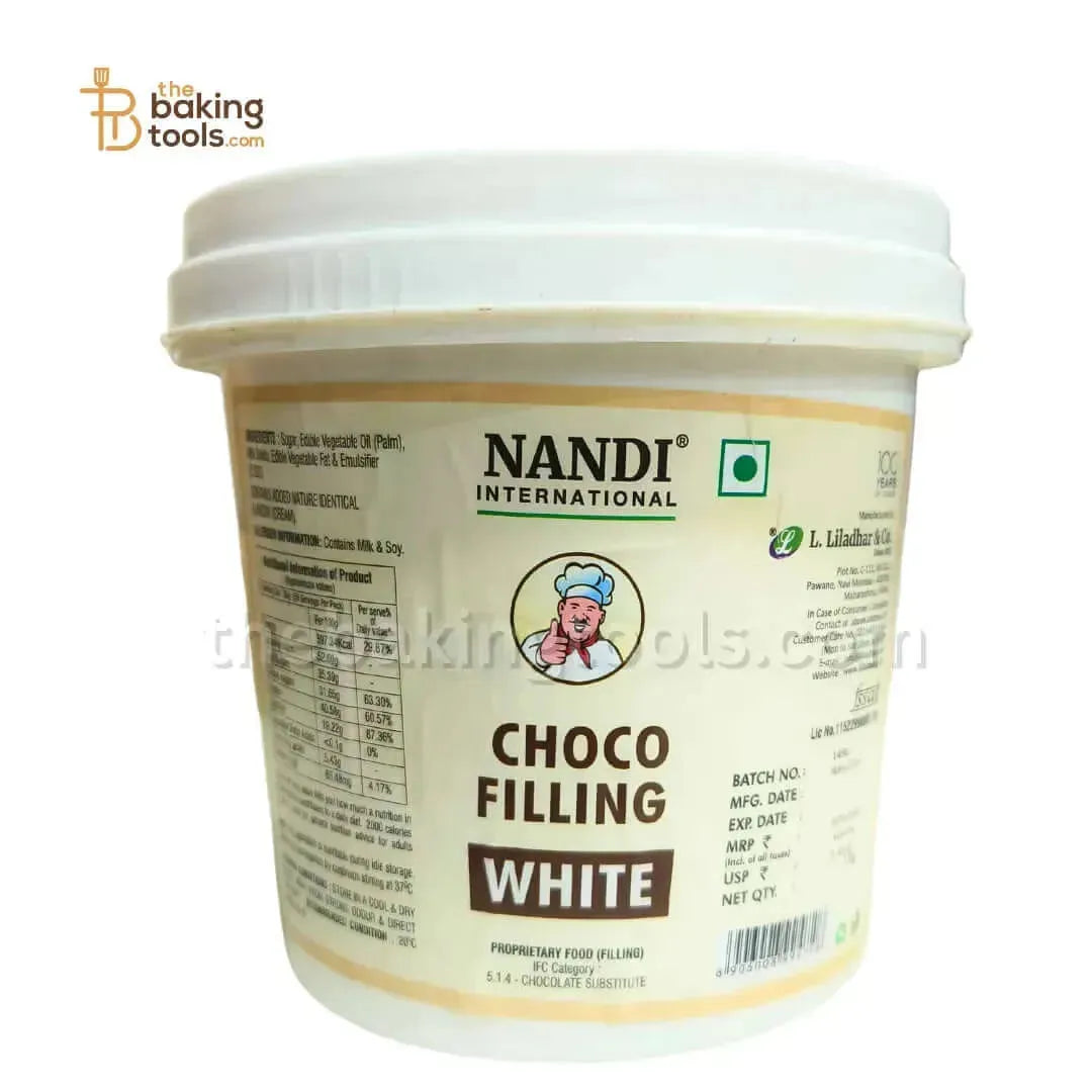 Nandi White Choco Filling - 1 Kg ( NO COD) - thebakingtools.com