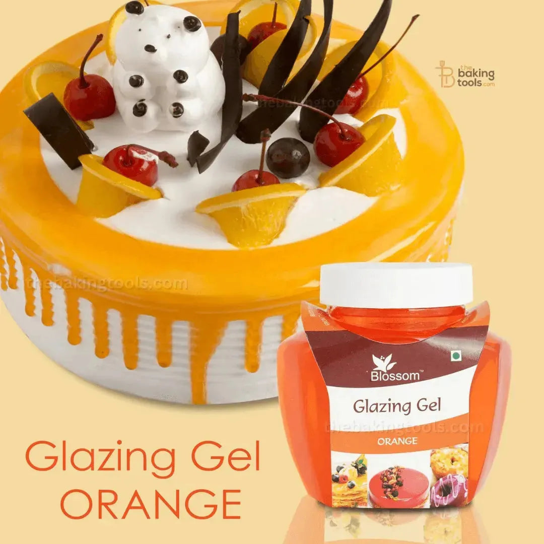 Orange Glaze Blossom Glazing Gel - 250 Gram - thebakingtools.com