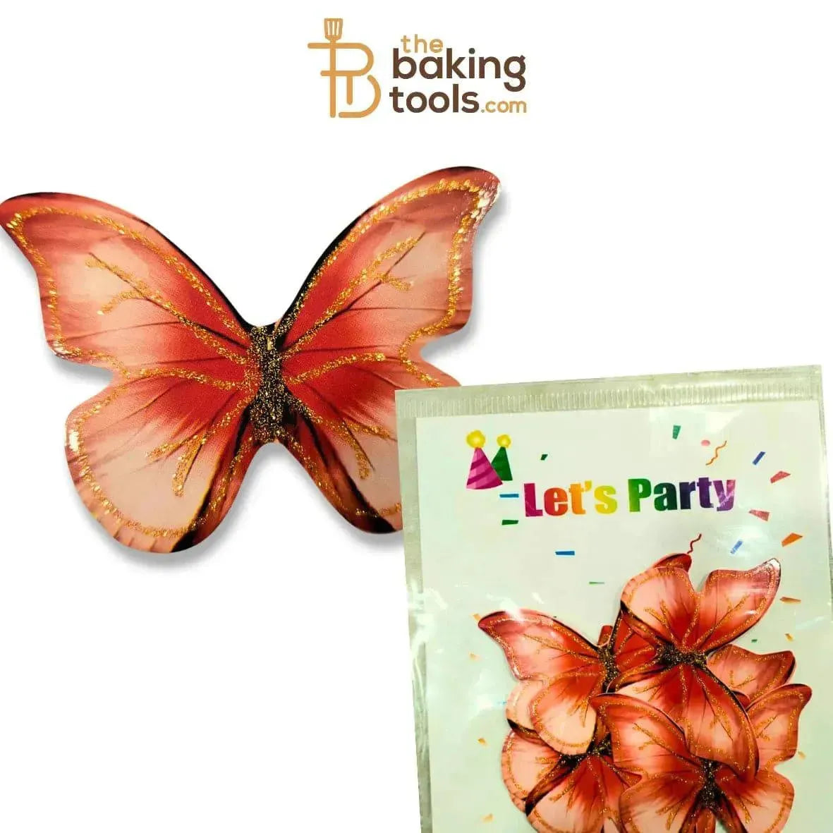 Paper Butterflies Cake Toppers Pack Of 10 - 012 - thebakingtools.com