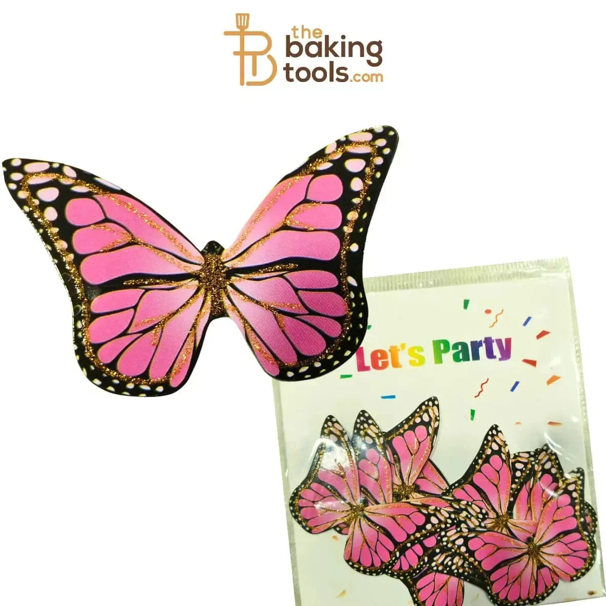 Paper Butterflies Cake Toppers Pack Of 10 - 023 - thebakingtools.com