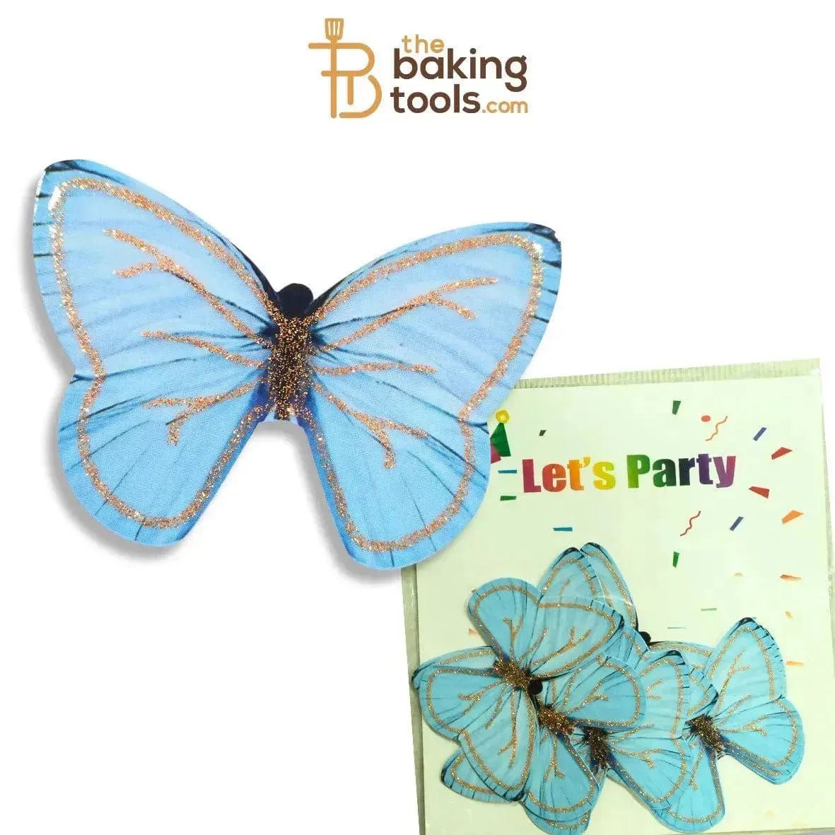 Paper Butterflies Cake Toppers Pack Of 10 - 025 - thebakingtools.com