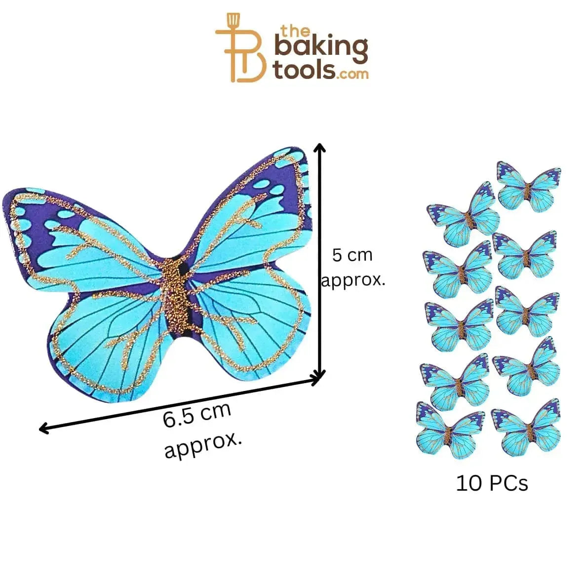Paper Butterflies Cake Toppers Pack Of 10 - 026 - thebakingtools.com