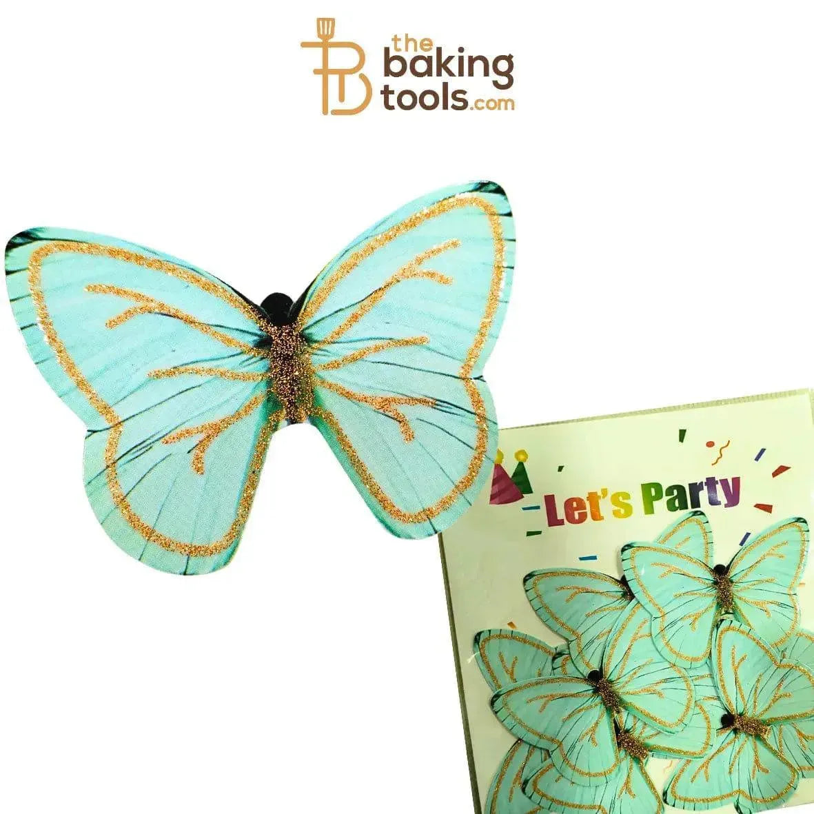 Paper Butterflies Cake Toppers Pack Of 10 - 029 - thebakingtools.com