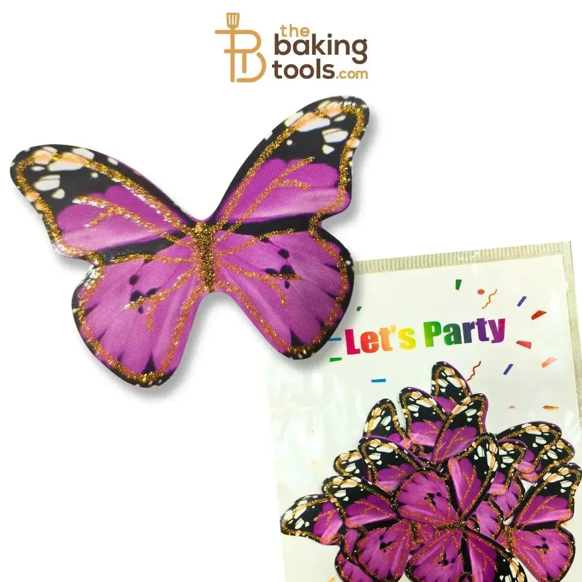 Paper Butterflies Cake Toppers Pack Of 10 - 036 - thebakingtools.com