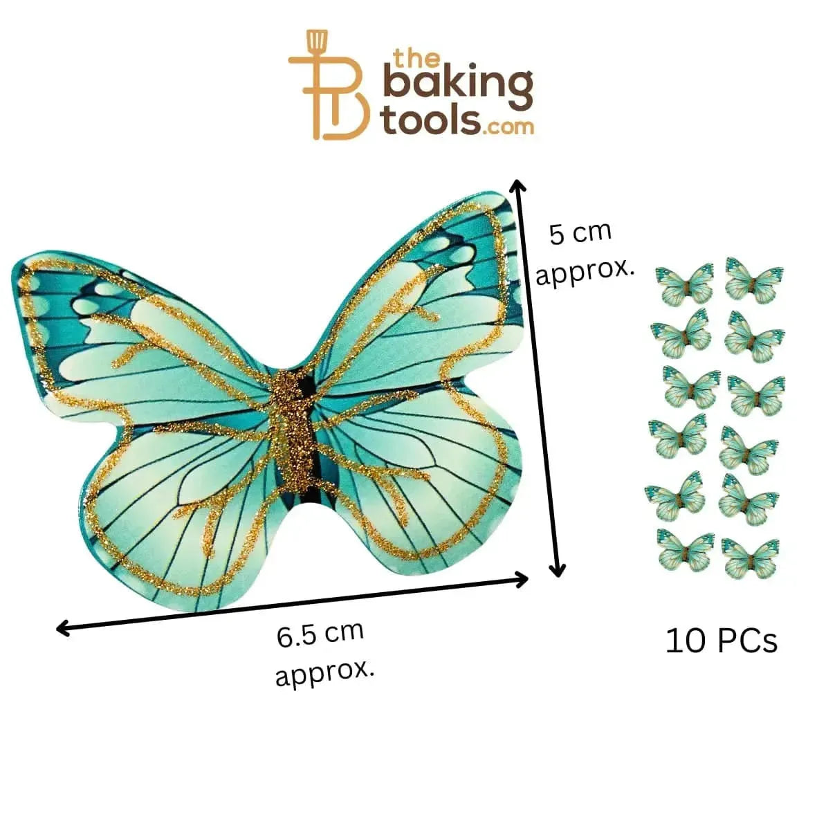 Paper Butterflies Cake Toppers Pack Of 10 - 042 - thebakingtools.com