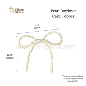 Pearl Bowknot Cake Topper | Coquette Cake Topper Pearl Bow Knot Charm - thebakingtools.com