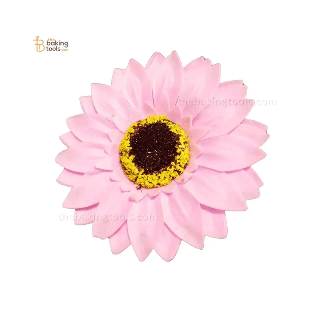 Pink Sunflower (Set of 10) | Flower Cake Topper | Artificial Flowers - thebakingtools.com