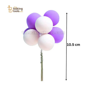 Purple And White Balloon Soft Ball Cake Topper - thebakingtools.com