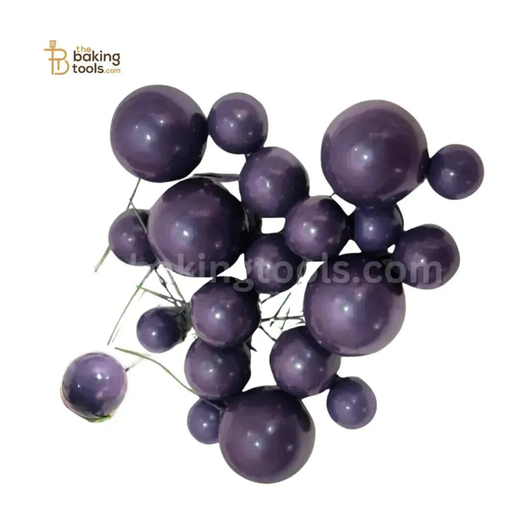 Purple Faux Ball Cake Topper - Pack of 20 Pieces - thebakingtools.com