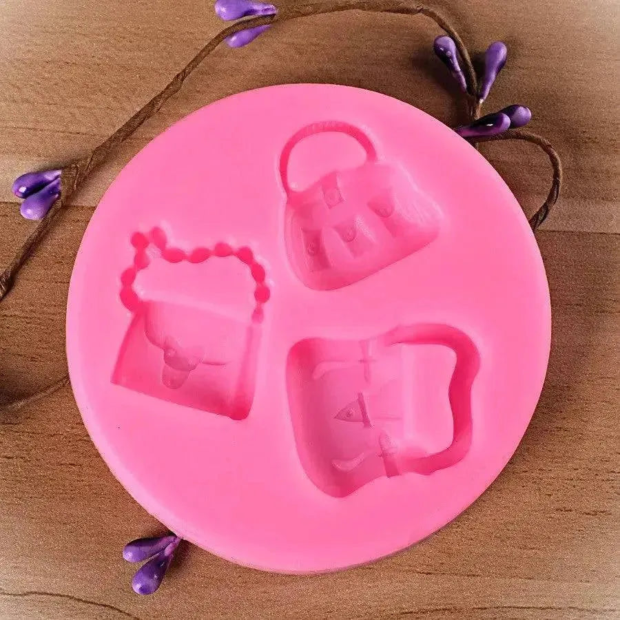 Purse Handbag Clutch Shape Silicone Fondant Gum Paste Mould - 02 - thebakingtools.com