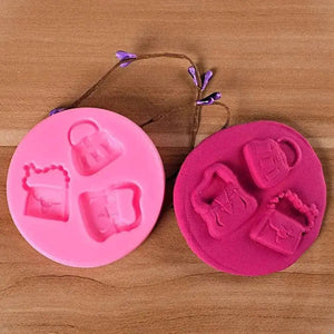 Purse Handbag Clutch Shape Silicone Fondant Gum Paste Mould - 02 - thebakingtools.com
