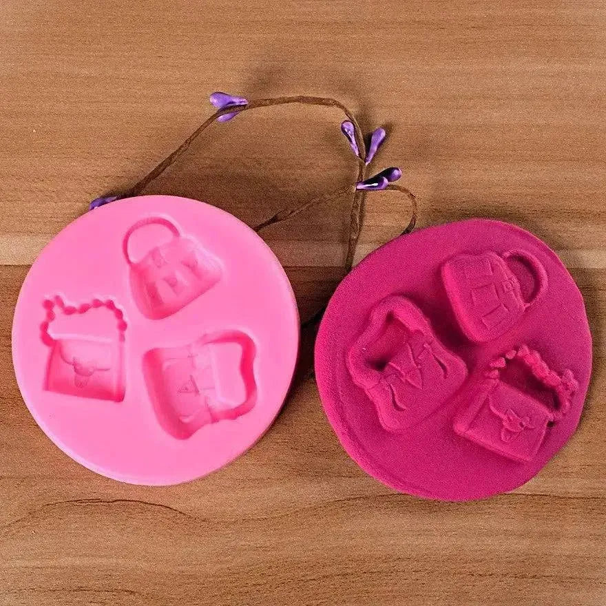 Purse Handbag Clutch Shape Silicone Fondant Gum Paste Mould - 02 - thebakingtools.com