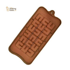 Puzzle Design Silicone Chocolate Bar Mould - thebakingtools.com