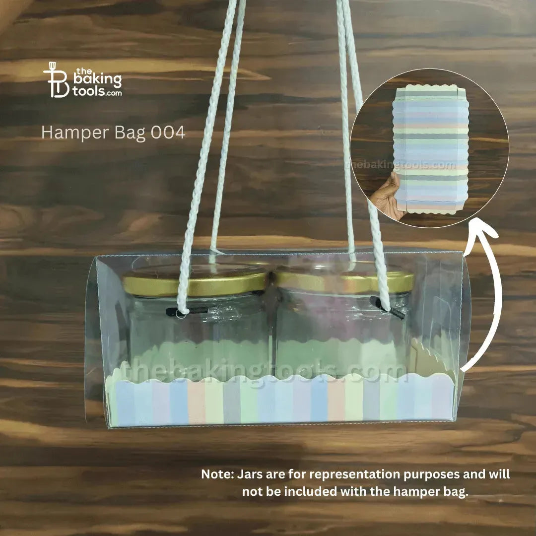 PVC Hamper Bag - 04 | For Chocolates & Cake Jar | Pack of 10 - thebakingtools.com