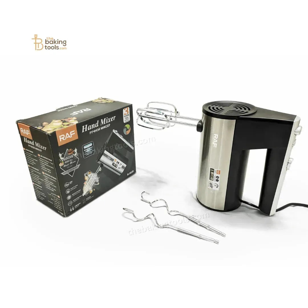 Raf Hand Mixer 5 Speeds + Turbo – 450W - R.6629 - thebakingtools.com