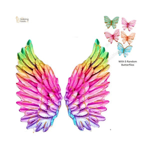 Rainbow Wings Cake Topper with 5 Butterflies - thebakingtools.com