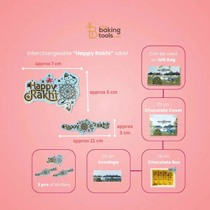 Rakhi Hamper Collection 07 | Chocolate Box, Gift Bag, Envelope & DIY Card - thebakingtools.com