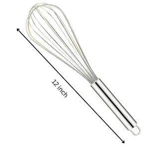Stainless Steel Hand Whisk 12 inch - thebakingtools.com