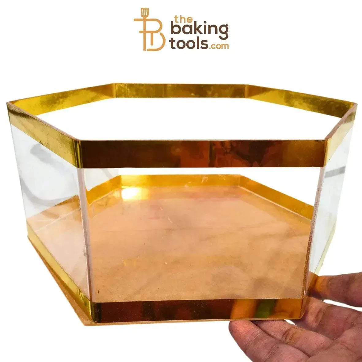 Transparent Hexagonal Cake Spacer 8 x 4 inch - No Damage Claims - thebakingtools.com