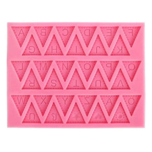 Triangular Letter - Silicone Fondant Gum Paste Mould - thebakingtools.com