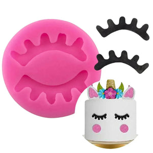 Unicorn Eyelashes Silicone Fondant Gum Paste Mould - thebakingtools.com
