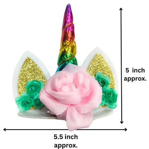 Unicorn Horn Cake Toppers-Rainbow - thebakingtools.com