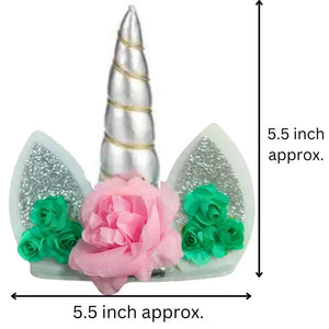 Unicorn Horn Cake Toppers-Silver - thebakingtools.com