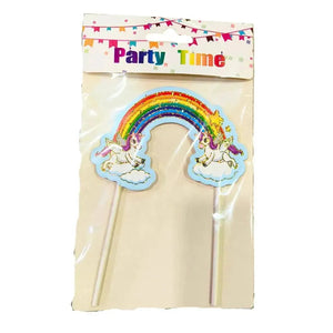 Unicorn Rainbow Paper Cake Topper - thebakingtools.com
