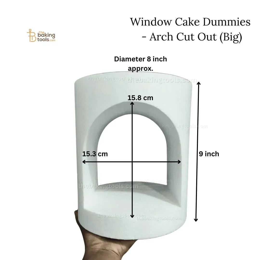 Window Cake Dummies - Arch Cut Out (Big) (NO DAMAGE CLAIMS) - (NO COD) - thebakingtools.com