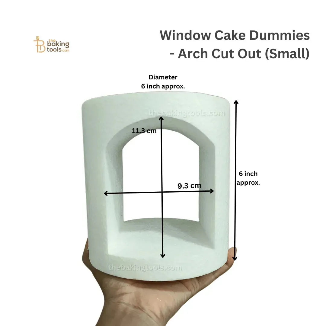 Window Cake Dummies - Arch Cut Out (Small) (NO DAMAGE CLAIMS) - (NO COD) - thebakingtools.com