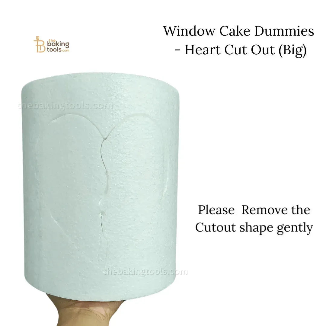 Window Cake Dummies - Heart Shaped Cut Out (Big) (NO DAMAGE CLAIMS) - (NO COD) - thebakingtools.com