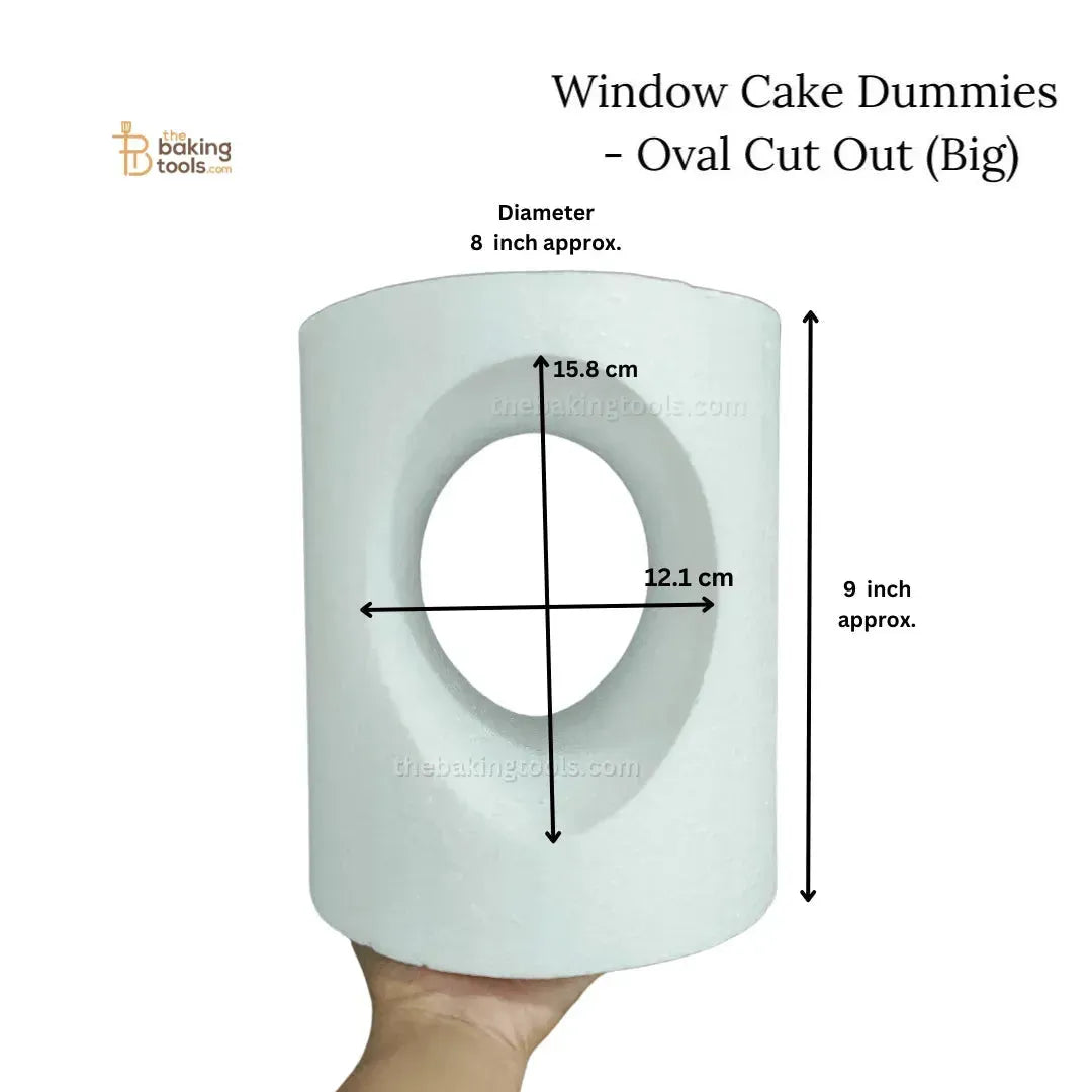 Window Cake Dummies - Oval Cut Out (Big) (NO DAMAGE CLAIMS) - (NO COD) - thebakingtools.com