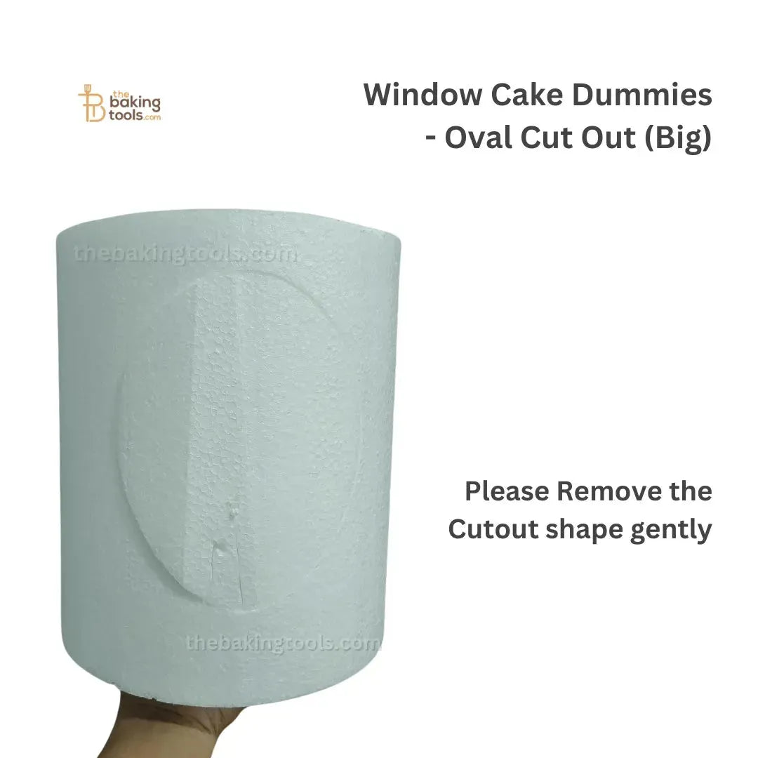 Window Cake Dummies - Oval Cut Out (Big) (NO DAMAGE CLAIMS) - (NO COD) - thebakingtools.com