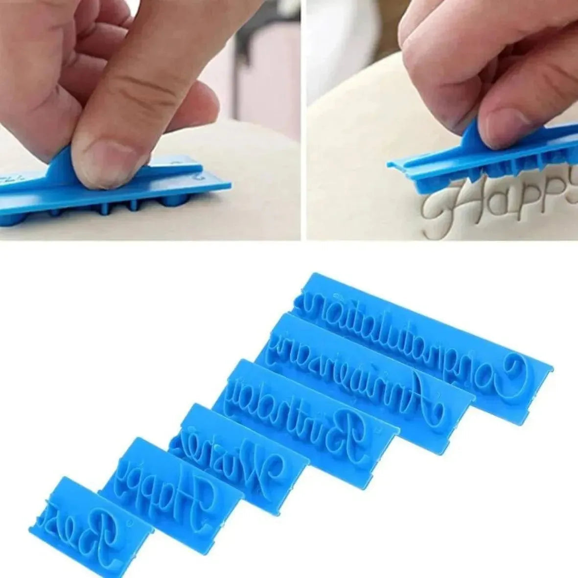 Wishes and Blessings Cookie Stamp Fondant Cutter Mould - thebakingtools.com